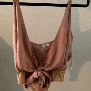 Front Tie Silky Bodysuit